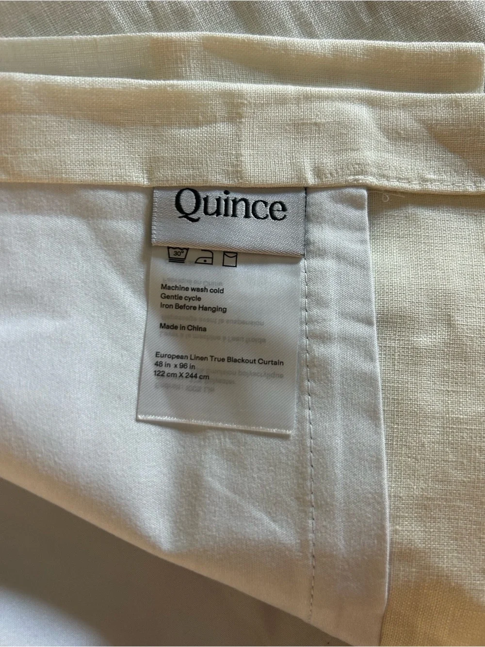 2 pack! Brand new! Quince European Linen Blackout Curtain Panels - Ivory